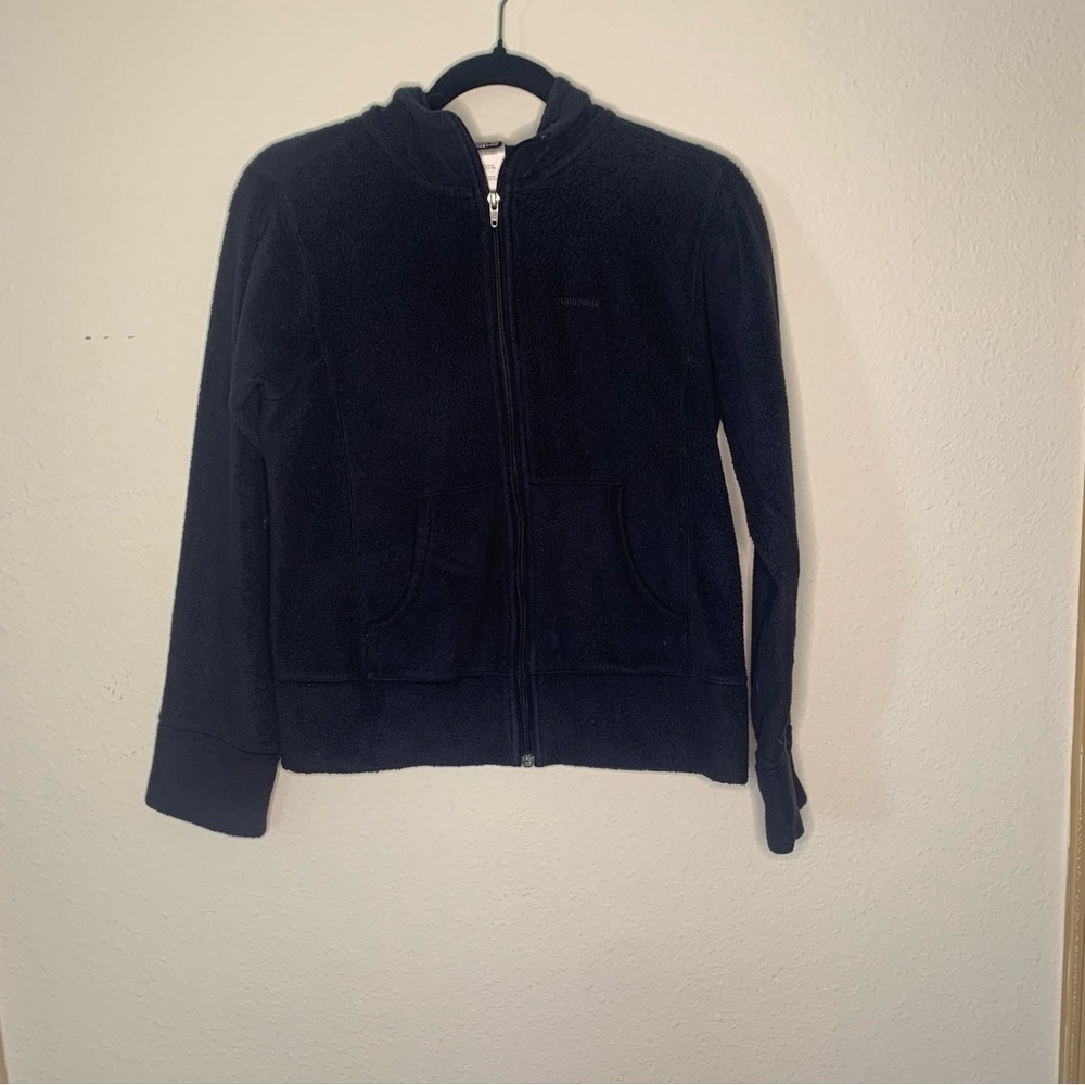 Patagonia Women's High-Pile Synchilla Hoody Zip Up Fleece Jacket Size Small Navy